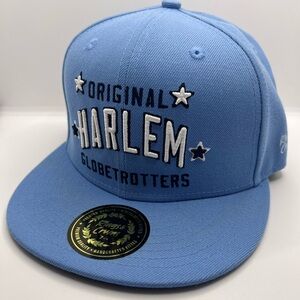 Rings & Crwns Harlem Globetrotters Men's 71/4 Fitted Flat Brim Hat Cap